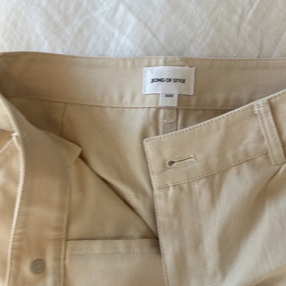 Tan Pants With Slits View 4
